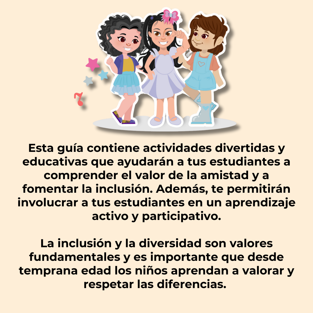 Guía de actividades para fomentar la inclusión y la diversidad en el aula a través del libro: Una Amistad Verdadera